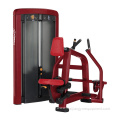 Strength training pin loaded seated row machine